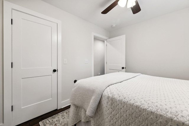1244 Westfield Rd, Dickson, TN 37055 - bedroom with wood finished floors and ceiling fan