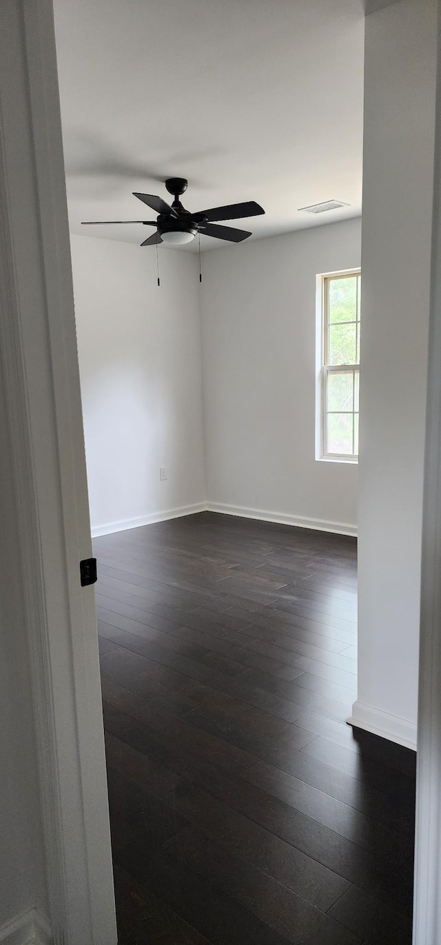 830 Finley Beech Rd, Lewisburg, TN 37091 - spare room with ceiling fan, baseboards, and dark wood-style flooring
