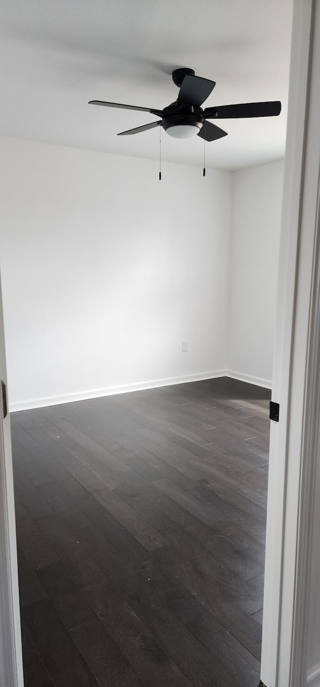 830 Finley Beech Rd, Lewisburg, TN 37091 - unfurnished room with dark wood-style flooring, baseboards, and ceiling fan