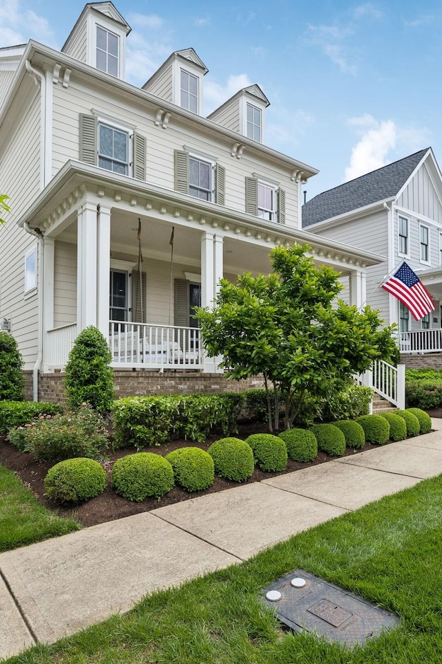 4091 Camberley St, Franklin, TN 37064 - view of front facade with a porch