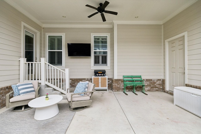 4091 Camberley St, Franklin, TN 37064 - view of patio / terrace featuring ceiling fan
