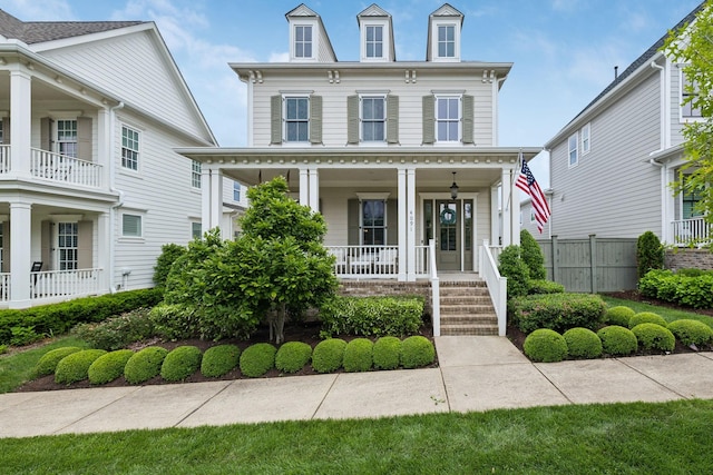 4091 Camberley St, Franklin, TN 37064 - view of front of property with a porch and fence