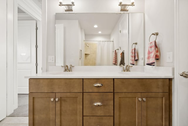 4091 Camberley St, Franklin, TN 37064 - bathroom with double vanity and recessed lighting
