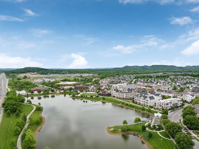 4091 Camberley St, Franklin, TN 37064 - aerial view of property and surrounding area with a large body of water and nearby suburban area