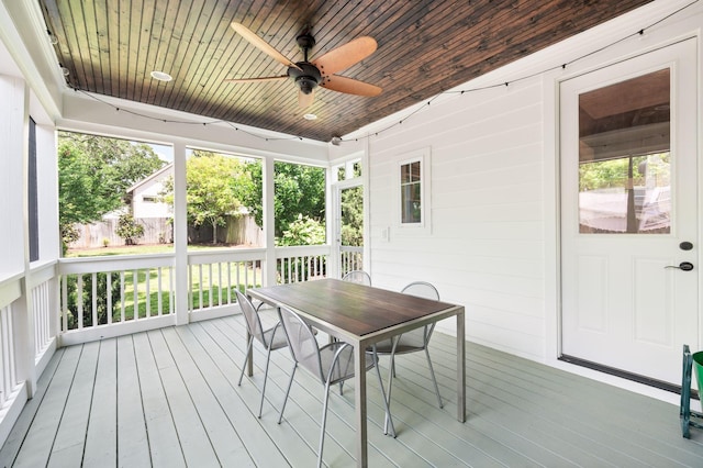 3610 Pilcher Ave, Nashville, TN 37209 - sunroom / solarium with ceiling fan and outdoor dining area