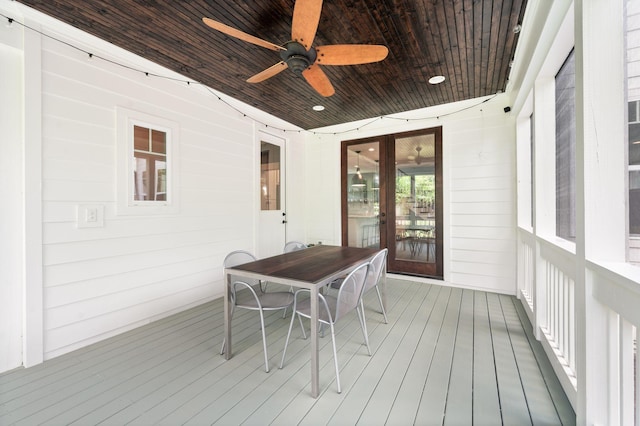 3610 Pilcher Ave, Nashville, TN 37209 - sunroom / solarium with ceiling fan and outdoor dining area