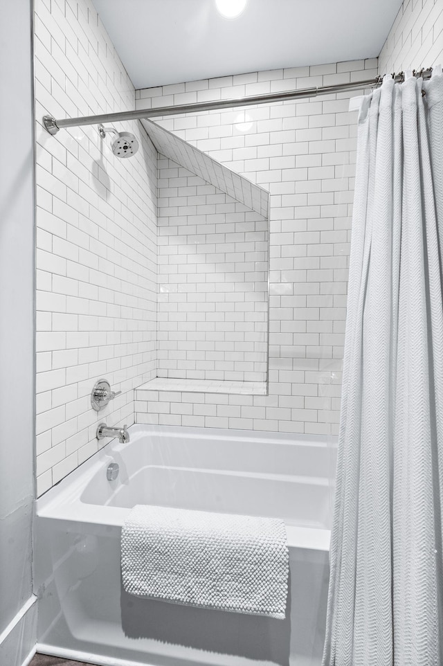 3610 Pilcher Ave, Nashville, TN 37209 - full bathroom with shower / tub combo with curtain