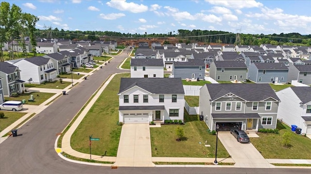 aerial view of residential area