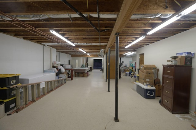 168 Maple Valley Ln, Cookeville, TN 38506 - unfinished basement with billiards table