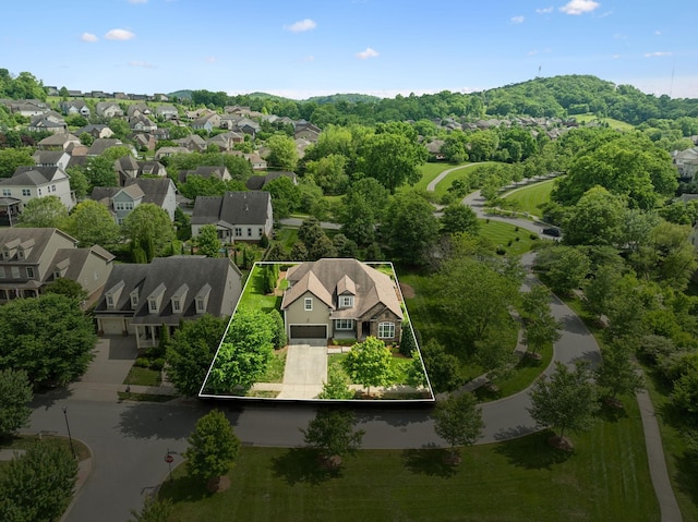 336 Alfred Ladd Rd E, Franklin, TN 37064 - aerial view of residential area featuring property boundaries highlighted