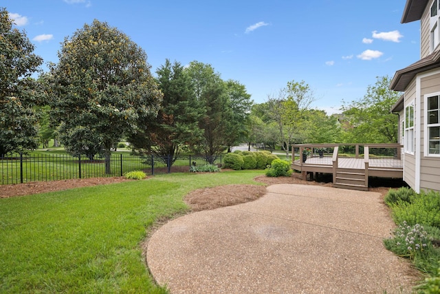 336 Alfred Ladd Rd E, Franklin, TN 37064 - view of yard with a wooden deck and a patio area