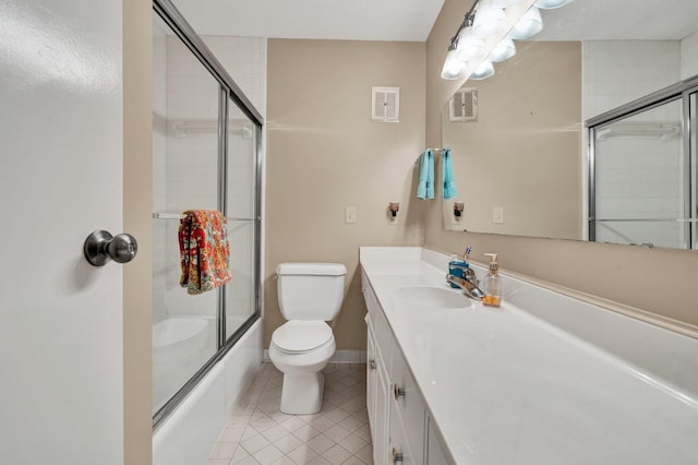 536 River St Unit 536, Chattanooga, TN 37405 - full bathroom featuring tile patterned flooring, vanity, toilet, enclosed tub / shower combo, and baseboards