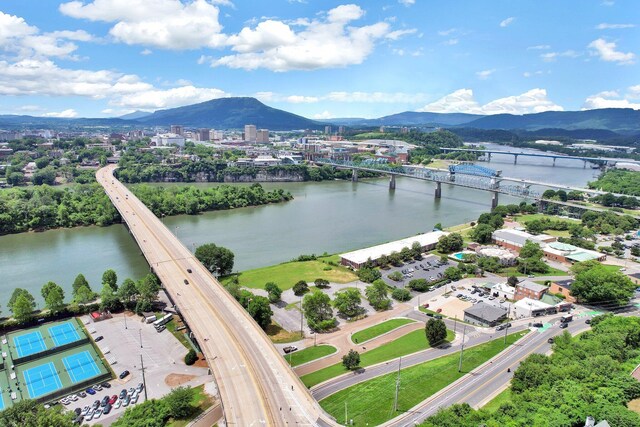 536 River St Unit 536, Chattanooga, TN 37405 - drone / aerial view of a notable bridge, a water and mountain view, and a major roadway