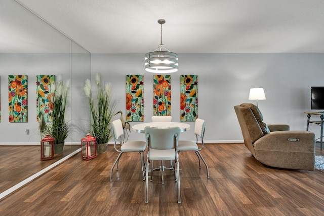 536 River St Unit 536, Chattanooga, TN 37405 - dining space with a chandelier, baseboards, and wood finished floors