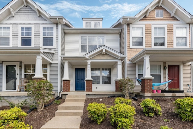 608 Flintlock Ct, Nashville, TN 37217 - townhome / multi-family property featuring covered porch