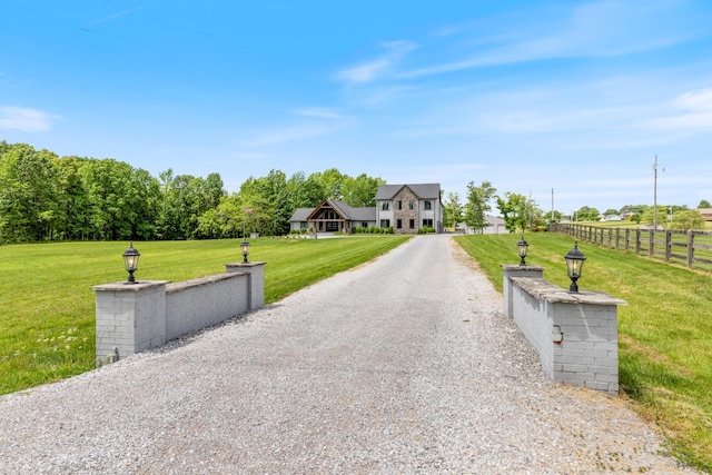 view of dirt / gravel driveway