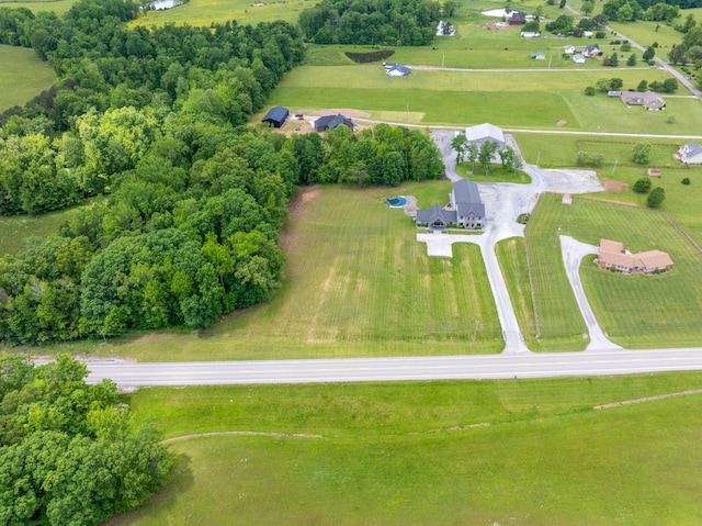 aerial view of sparsely populated area