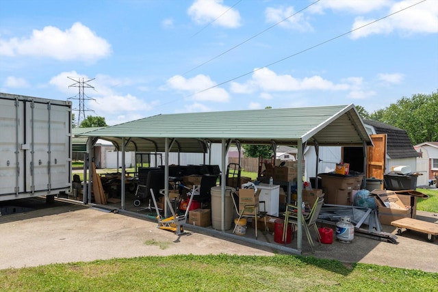 461 Annex Ave, Nashville, TN 37209 - view of vehicle parking with a detached carport and a shed