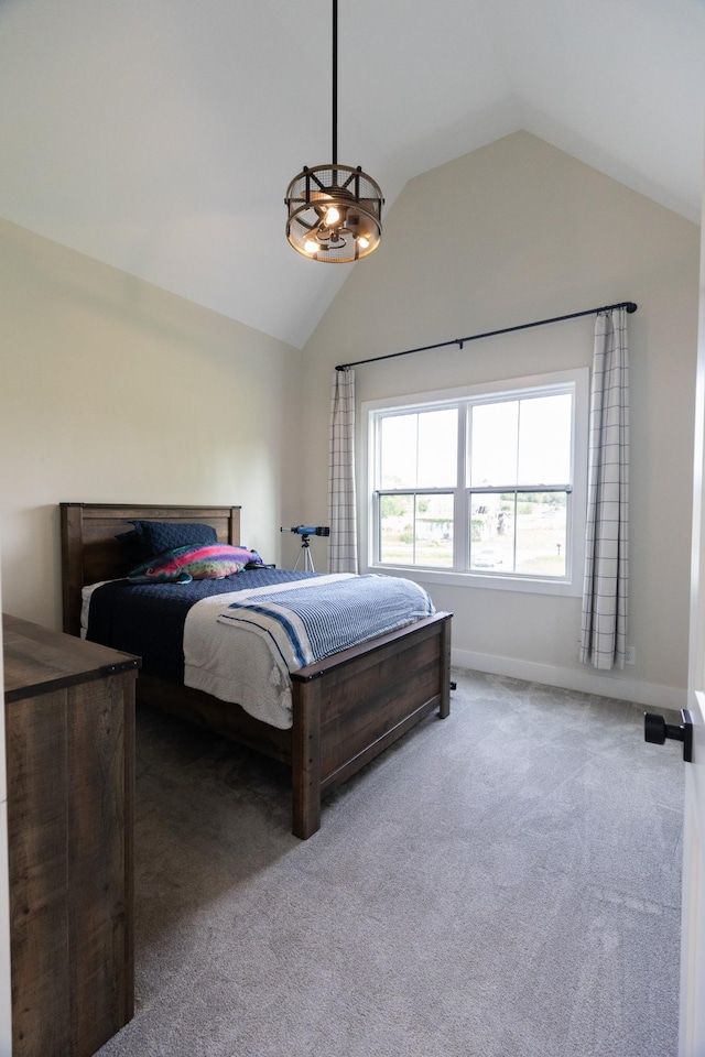 1325 Rogers Ln, Lebanon, TN 37087 - carpeted bedroom with vaulted ceiling and baseboards