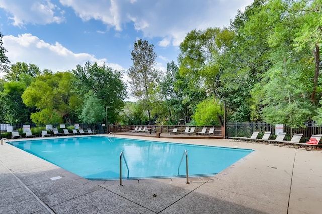 1442 Brighton Cir, Old Hickory, TN 37138 - community pool featuring a patio area and view of wooded area