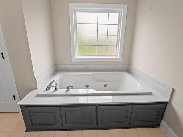 416 Overlook Cir, Tullahoma, TN 37388 - full bath with a whirlpool tub and tile patterned flooring