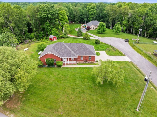416 Overlook Cir, Tullahoma, TN 37388 - view from above of property featuring a heavily wooded area