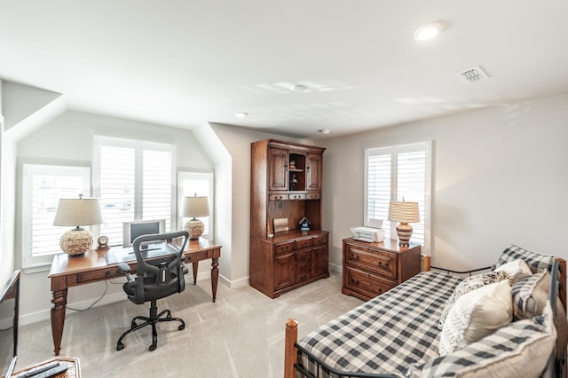 124 Great Falls Ct, Gallatin, TN 37066 - bedroom featuring light carpet, an office area, and baseboards