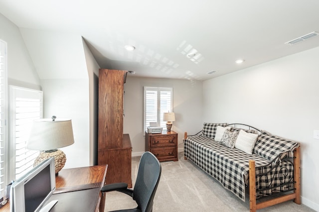 124 Great Falls Ct, Gallatin, TN 37066 - bedroom featuring light colored carpet, recessed lighting, an office area, and baseboards