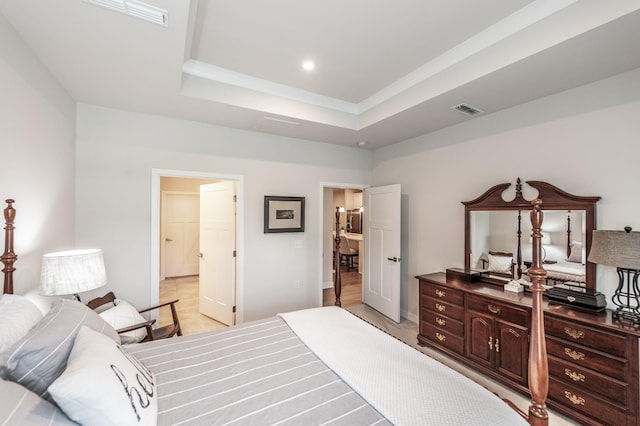 124 Great Falls Ct, Gallatin, TN 37066 - bedroom with a raised ceiling, recessed lighting, and ensuite bathroom