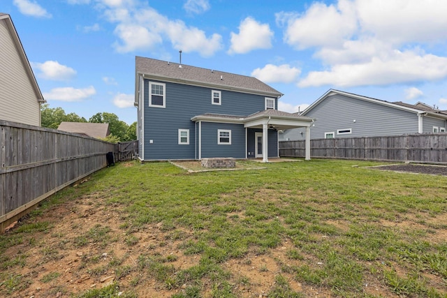 back of property with a patio area