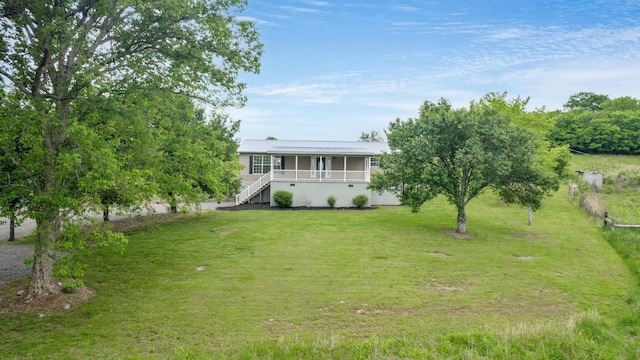 75 Vantrease Rd, Brush Creek, TN 38547 - view of grassy yard featuring stairway