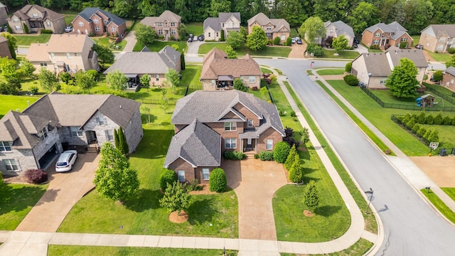 aerial perspective of suburban area