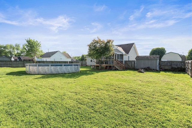 158 Cornerstone Blvd, Portland, TN 37148 - view of yard featuring a storage shed, an outbuilding, a deck, and stairs