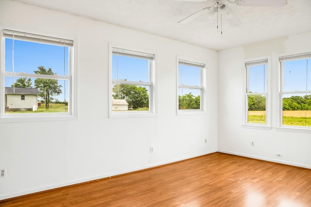 4170 Dot Rd, Springfield, TN 37172 - unfurnished room with healthy amount of natural light, wood finished floors, a ceiling fan, and baseboards