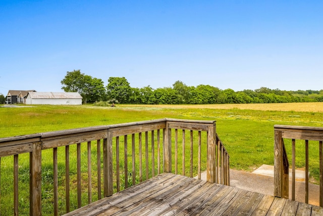 4170 Dot Rd, Springfield, TN 37172 - deck featuring a lawn and a view of rural / pastoral area