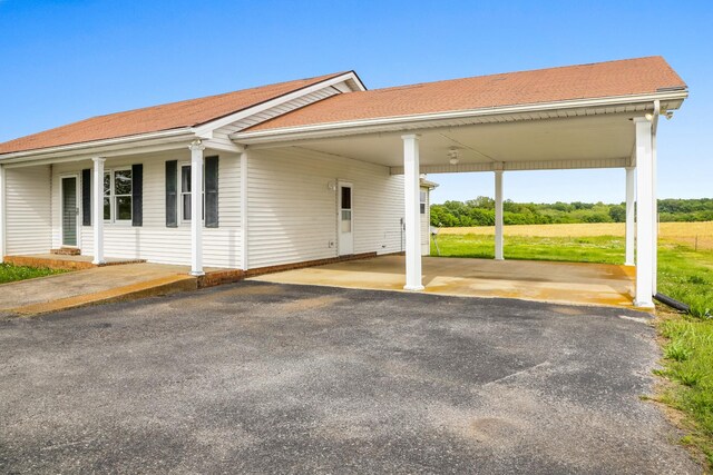 4170 Dot Rd, Springfield, TN 37172 - view of front of house featuring asphalt driveway and an attached carport