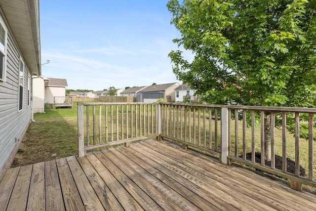 deck featuring a residential view