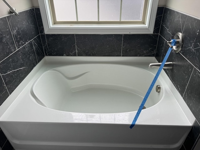 bathroom view of a tub