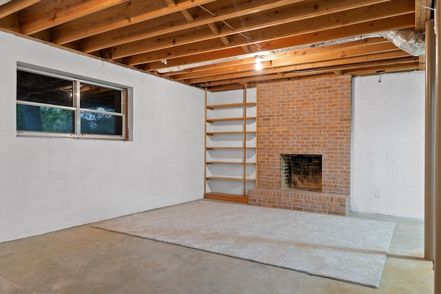 1511 Bunker Hill Dr, Chattanooga, TN 37421 - unfinished below grade area with a fireplace