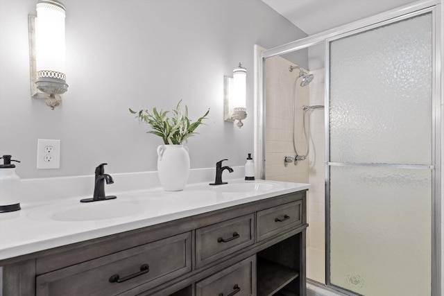 1511 Bunker Hill Dr, Chattanooga, TN 37421 - bathroom featuring a stall shower and double vanity