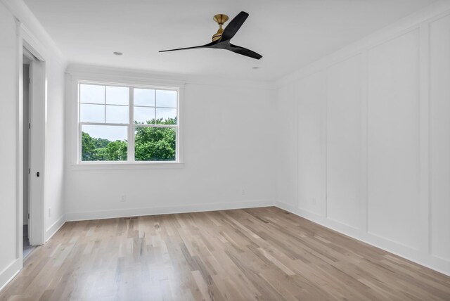 517B River Rouge Dr, Nashville, TN 37209 - unfurnished room featuring ceiling fan, light wood-type flooring, and baseboards