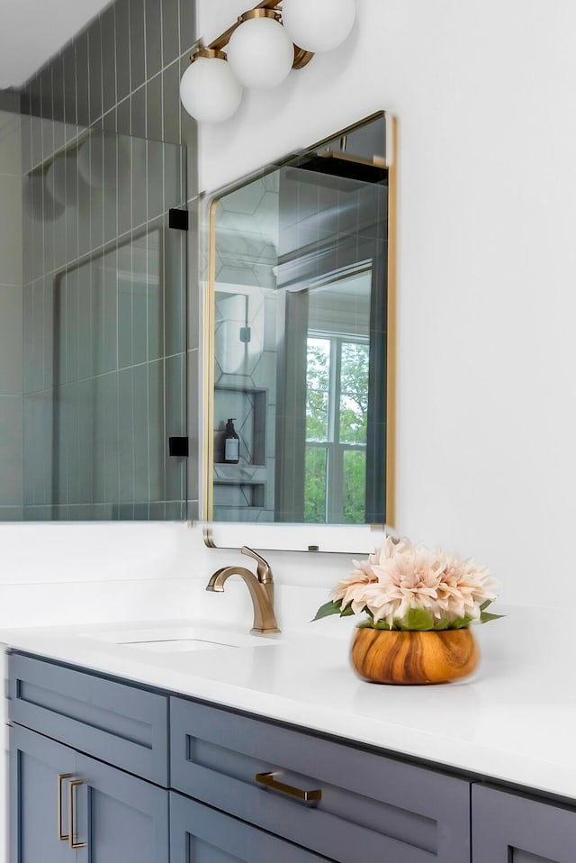517B River Rouge Dr, Nashville, TN 37209 - bathroom featuring vanity and a tile shower