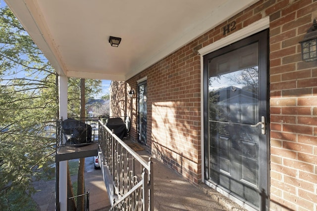 wooden deck featuring a porch