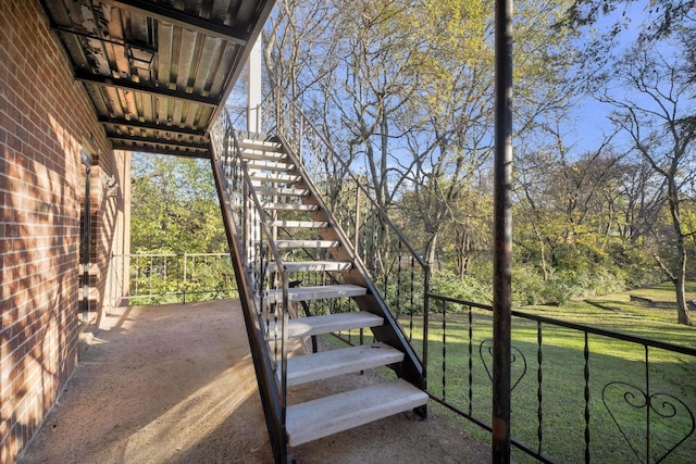 view of stairs