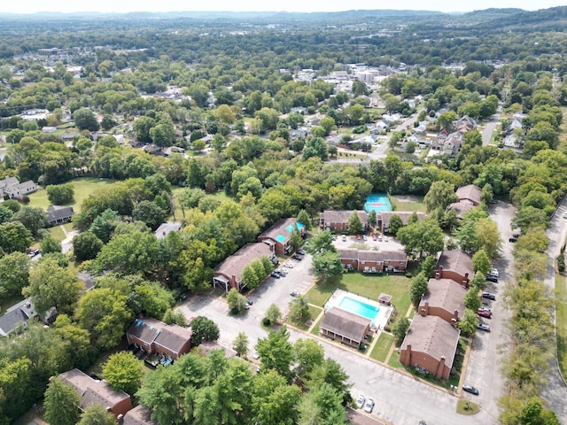 bird's eye view of a pool