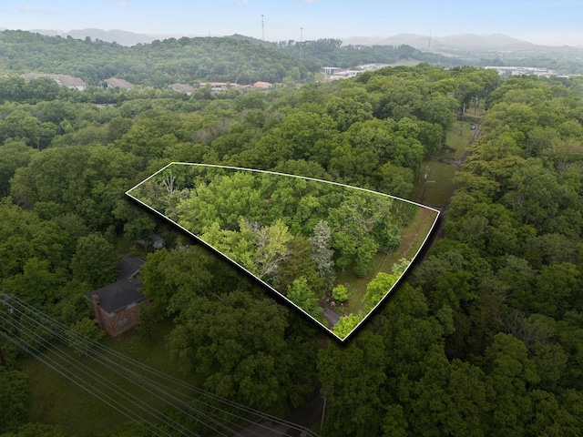 909 Plateau Pkwy, Nashville, TN 37205 - view of property location featuring a forest, property boundaries highlighted, and mountains