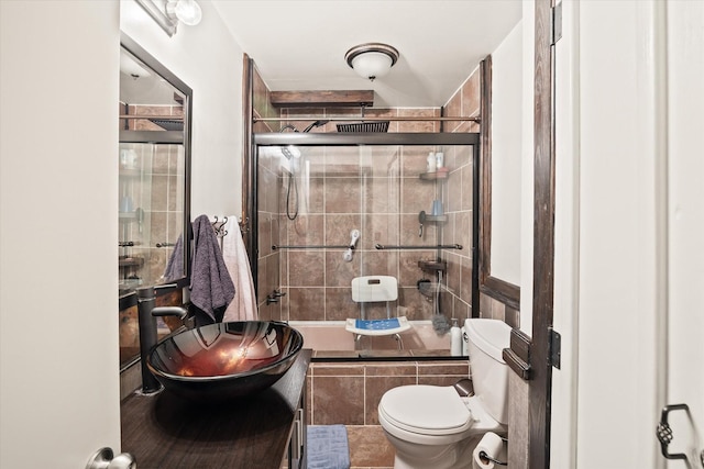 747 Hunting Creek Rd, Whitleyville, TN 38588 - full bathroom with tiled shower / bath, toilet, and vanity