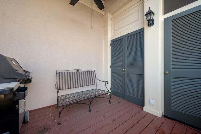 133 Brighton Close, Nashville, TN 37205 - wooden terrace featuring a ceiling fan