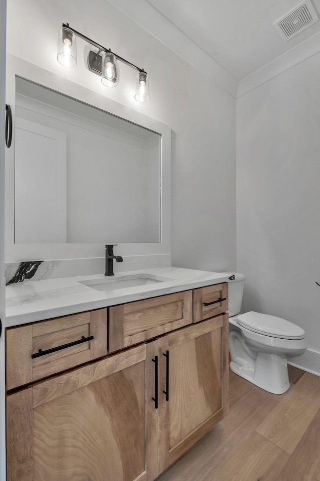 1018 Keeneland Dr, Gallatin, TN 37066 - bathroom featuring vanity, wood finished floors, and toilet