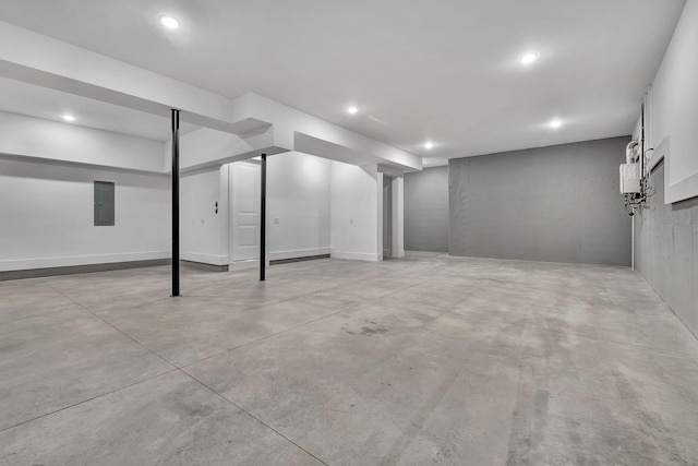 1018 Keeneland Dr, Gallatin, TN 37066 - finished below grade area featuring electric panel and recessed lighting